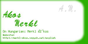 akos merkl business card